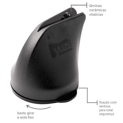 Afiador Amolador de Facas Yuze Preto