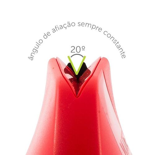Afiador Amolador de Facas Yuze Vermelho