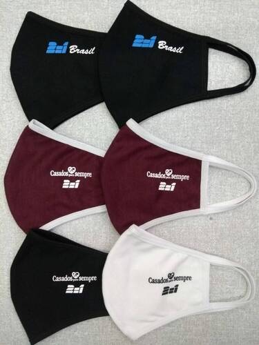 KIT NR.3 6 Máscaras Personalizadas Casados para Sempre