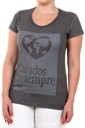 Baby Look Feminina Casados para Sempre Chapado