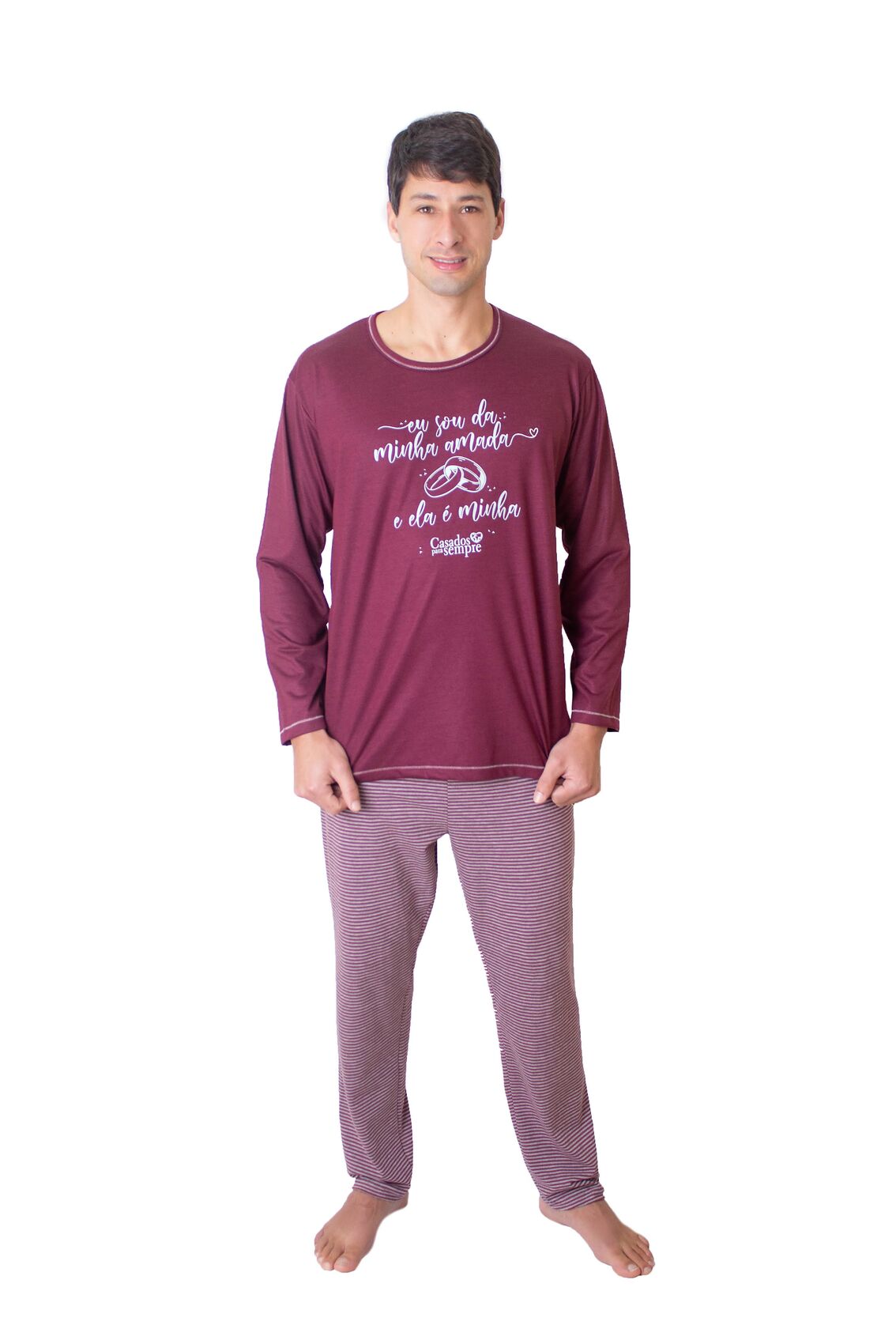 Pijama Longo Masculino Eu Sou da Minha Amada