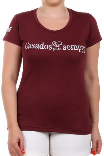 Baby Look Feminina Casados para Sempre Tradicional
