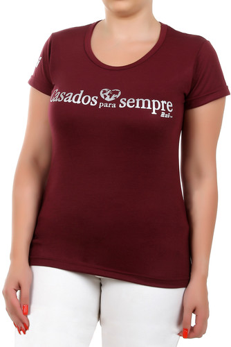 Baby Look Feminina Casados para Sempre Tradicional