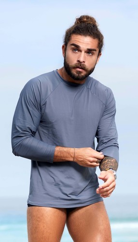 Camisa Proteção UV Masculina Cinza