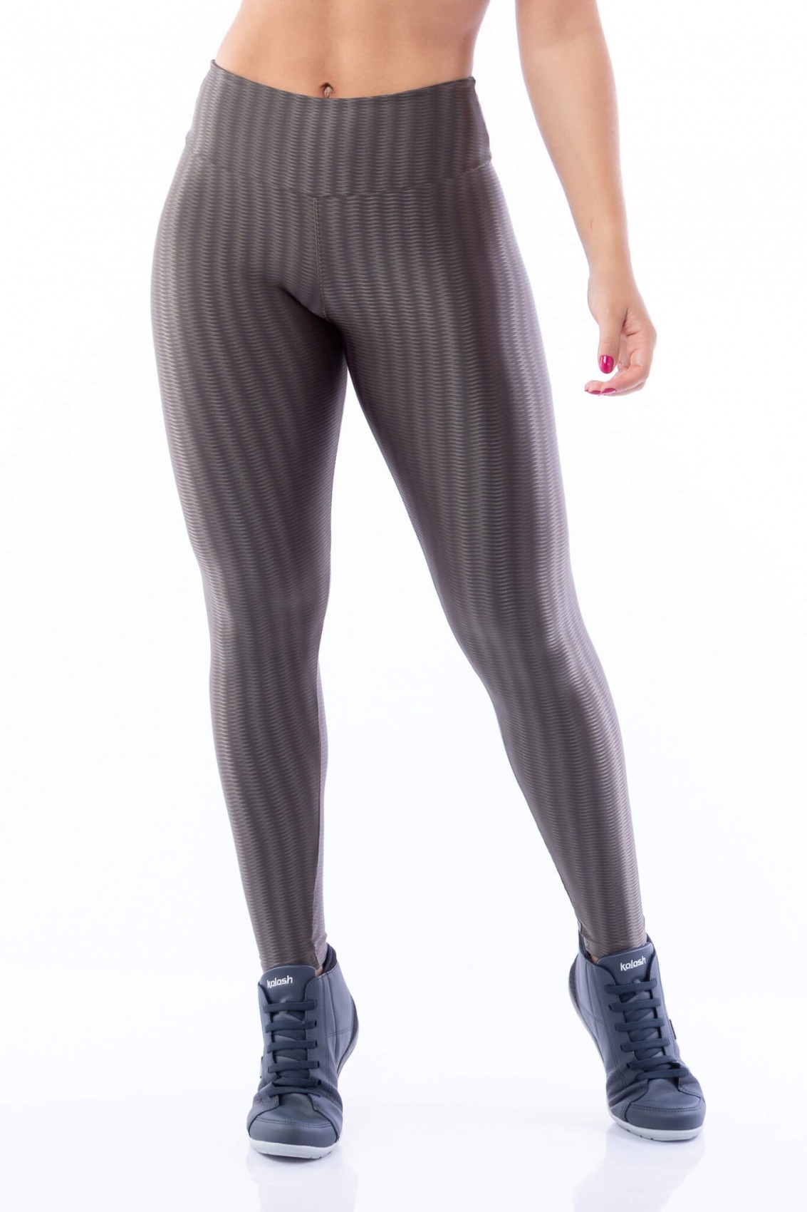 Calça Legging Básica Poliamida Brilho Zaraq
