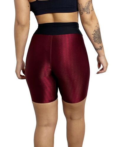 Short Poliamida com Cadarço New Zig Vinho
