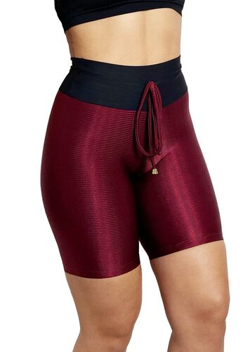 Short Poliamida com Cadarço New Zig Vinho