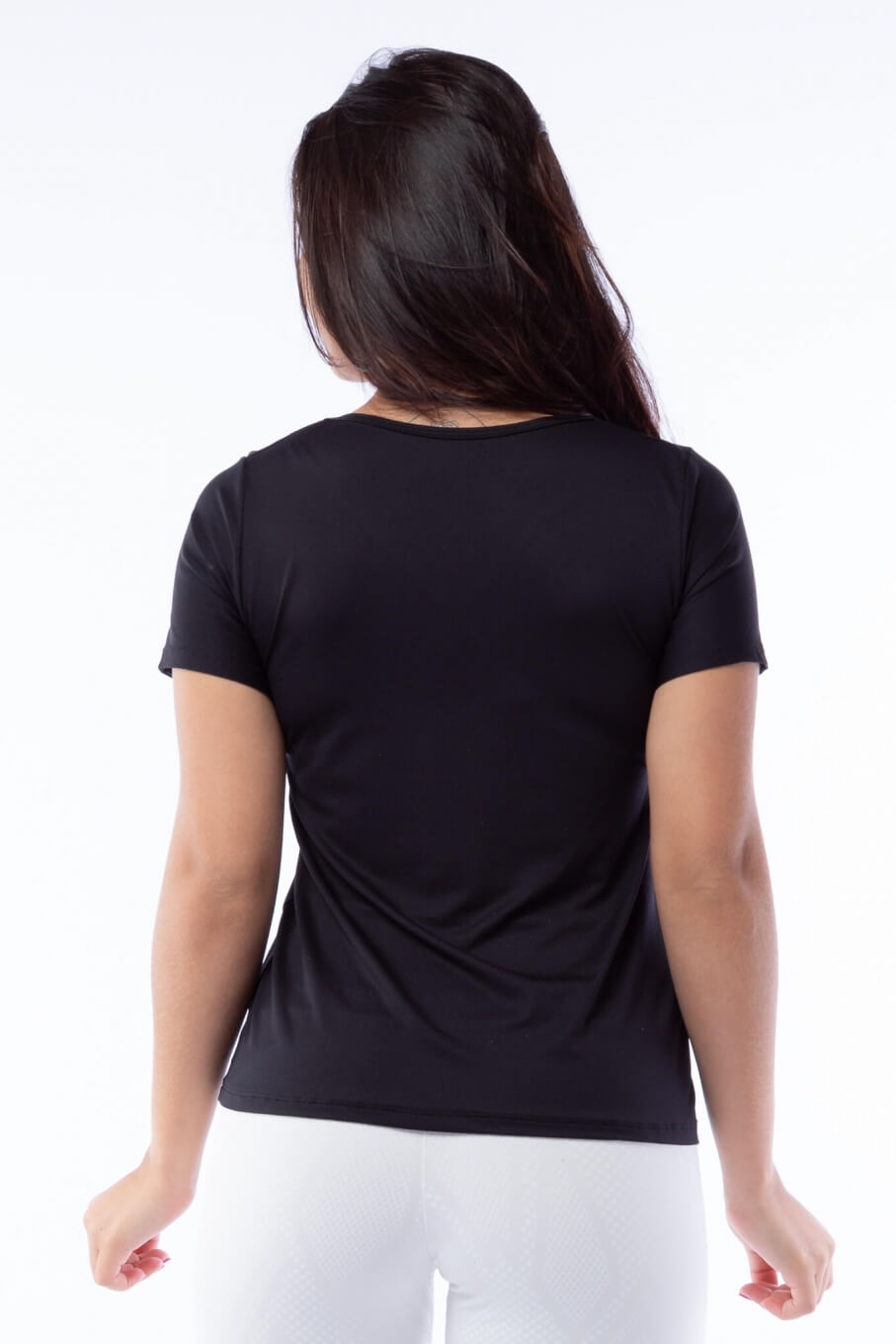 Blusa Poliamida Preta com Silk