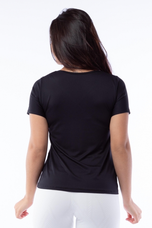 Blusa Poliamida Preta com Silk