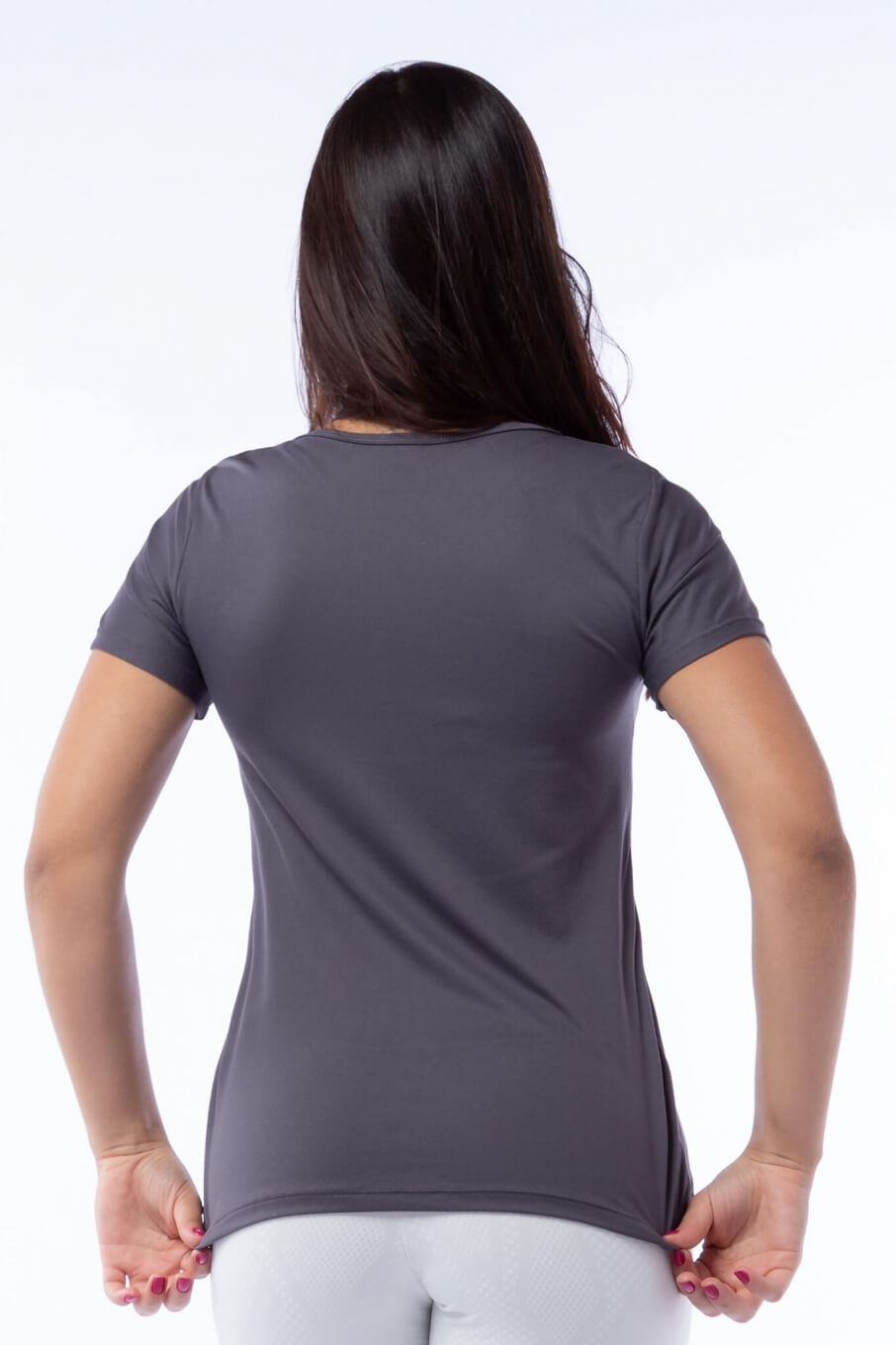 Blusa Poliamida Grafite com Silk