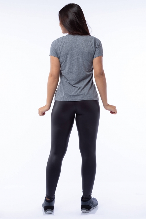 Blusa Dry Fit Poliamida Mescla Relax