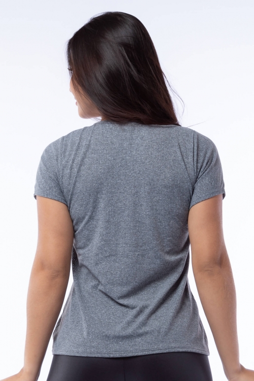 Blusa Dry Fit Poliamida Mescla Relax