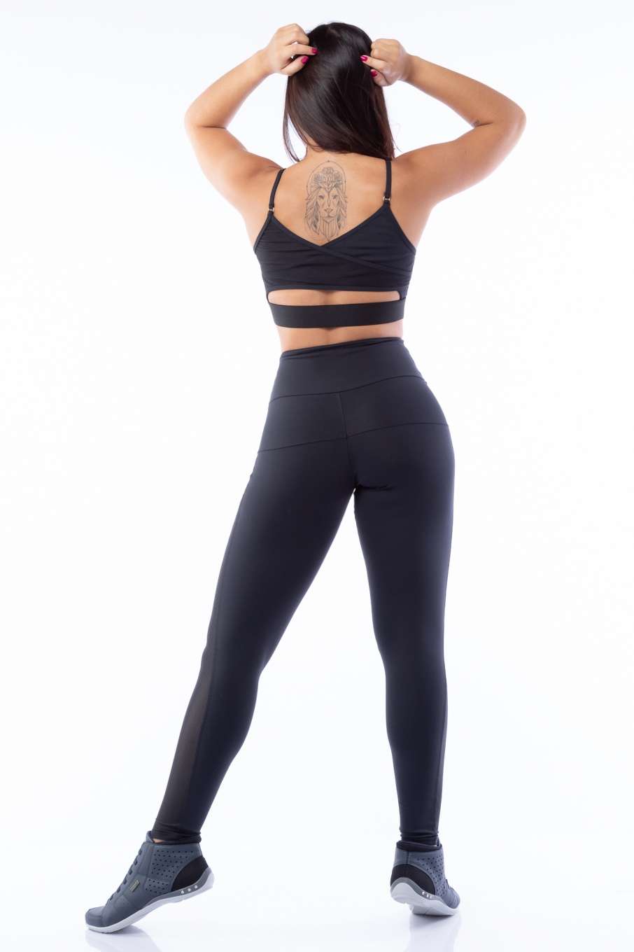 Calça Legging Poliamida Black and White