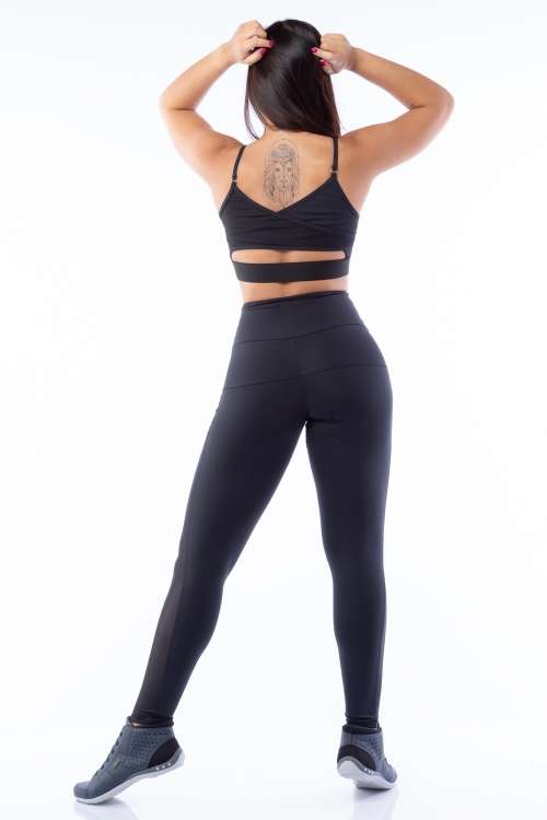 Calça Legging Poliamida Black and White
