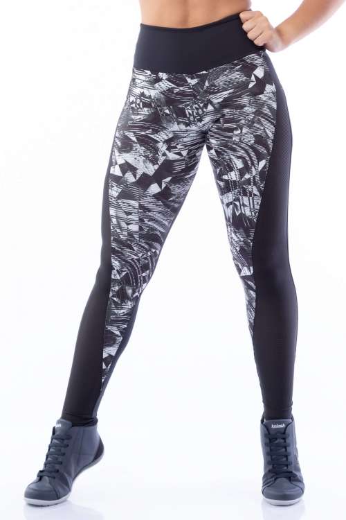 Calça Legging Poliamida Black and White