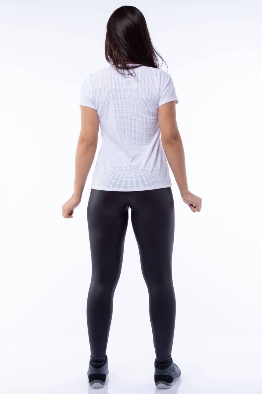 Blusa Dry Fit Poliamida Branca Relax