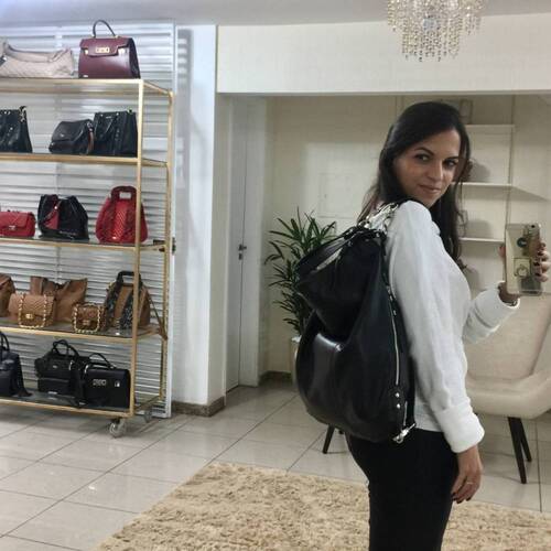 BOLSA - MOCHILA Bolsa mochila couro legítimo preta