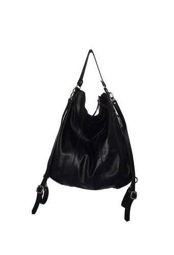 BOLSA - MOCHILA Bolsa mochila couro legítimo preta