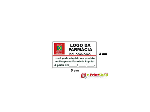 Etiqueta / Rótulo com Meio-Corte Padronizado