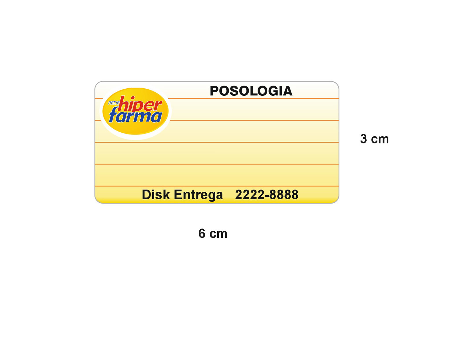 Etiqueta / Rótulo com Meio-Corte Padronizado