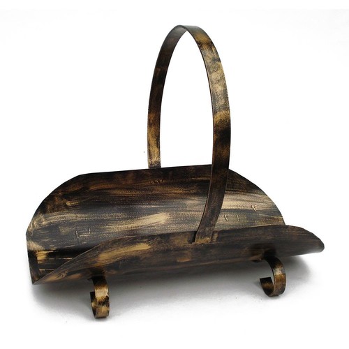 Porta Lenha Modelo Canoa - Pátina Ouro