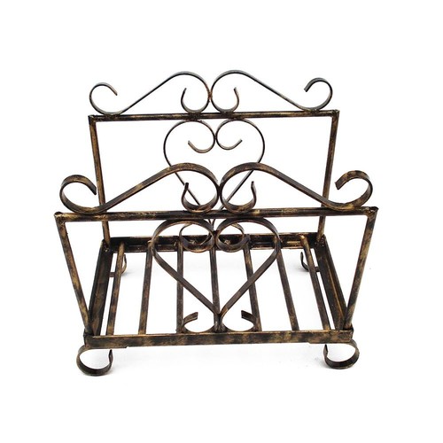 Porta Lenha Modelo Quadrado - Pátina Ouro