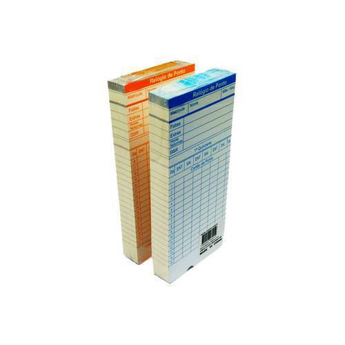Cartão Ponto Relógio Cartográfico - 100 Unidades