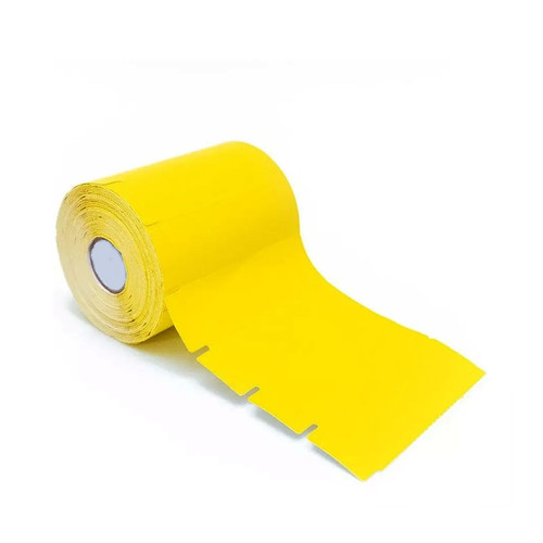 Etiqueta Tag Gôndola Amarela 100x30x01 Rolo 1000 unidades