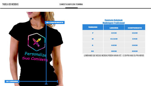 Camisetas Baby Look (100% Poliéster)
