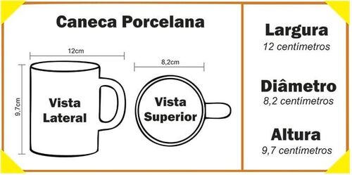 Caneca de Porcelana branca Personalizada do seu Jeito