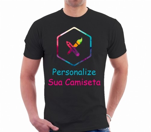 Camiseta preta Personalizada do seu Jeito