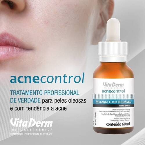 Vita Derm Acne Control Melange Elixir Ionizável 60ml