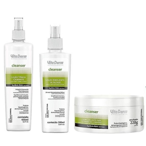 Vita Derm Cleanser Kit Tratamento Para Cravos E Espinhas