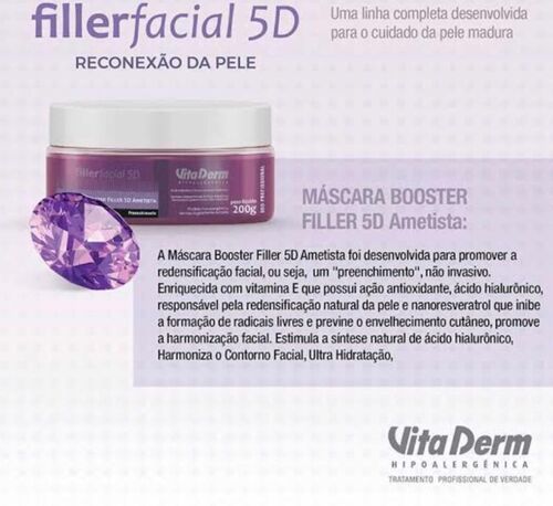 Vita Derm Máscara Booster Filler 5d Ametista 200gr