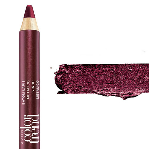 AVON COLOR TREND BATOM LÁPIS VINHO METÁLICO