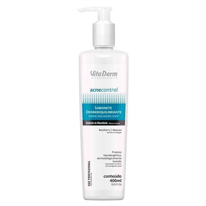 Vita Derm Acne Control Sabonete Dermo Equilibrante 400ml
