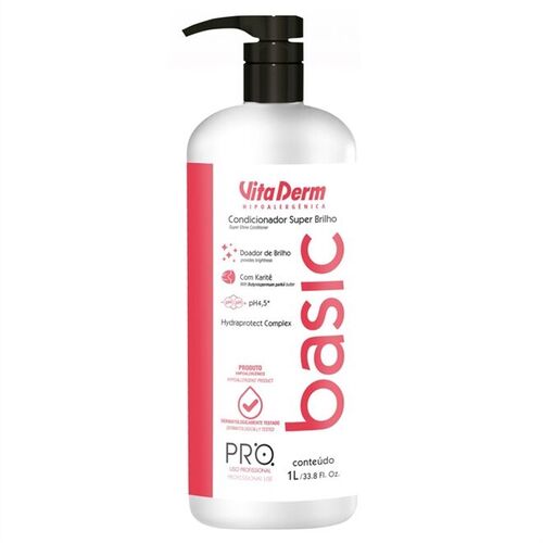 Vita Derm Pro Basic Condicionador Super Brilho 1 Litro