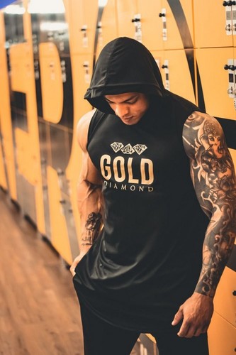 REGATA DRY FIT COM CAPUZ GOLD DIAMOND - PRETA